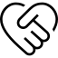 Heart Partner Handshake Icon